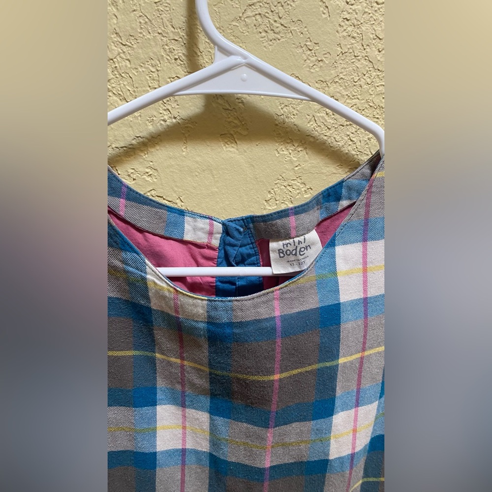 Mini Boden girl’s plaid dress - Picture 2 of 3